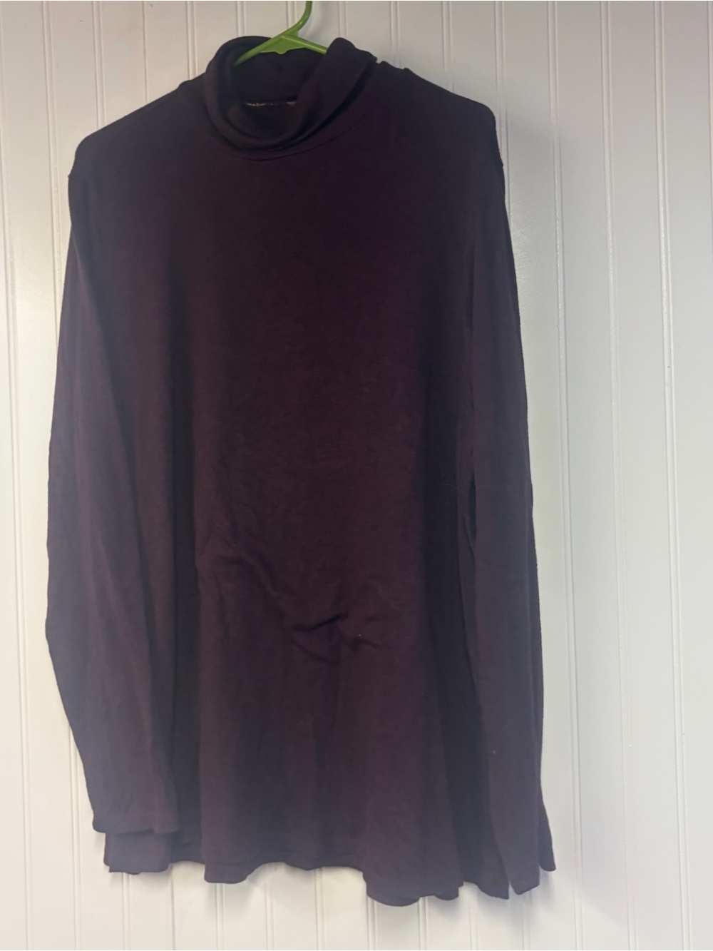 Lane Bryant Women’s Thin Turtleneck Sweater - Deep Plum 18/20 knit
